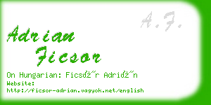 adrian ficsor business card